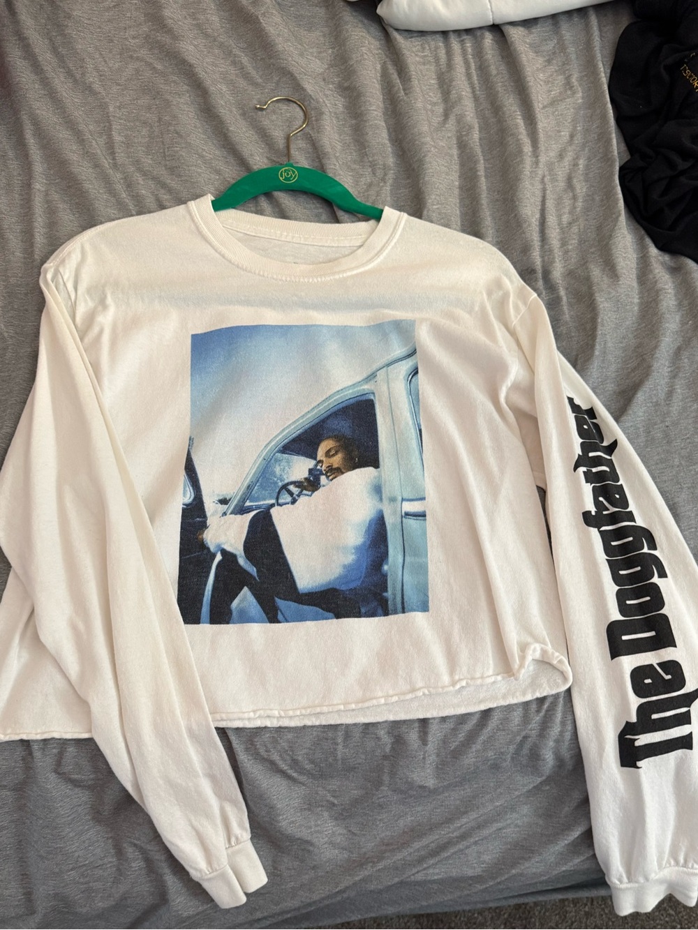 White Graphic Long-Sleeve Top Snoop Dogg